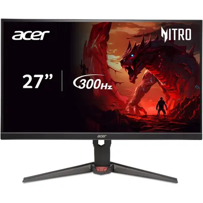 Монитор/ ACER Nitro XV272UF3bmiiprx 27'', ZeroFrame, Black, 16:9, IPS, 2560x1440, 1 / 0,5 (GTG, Min.)ms, 400cd, 300Hz, 2xHDMI(2.1) + 1xDP(1.4) + SPK + Audio Out, Speakers 2Wx2, sync: FreeSync Premium, hdr: HDR 400, hadj 150 Vesa:100x100