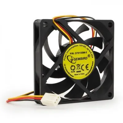 Вентилятор в корпус Gembird D7015SM-3 70x70x15, втулка, 3 pin, провод 25 см {100} (068239)