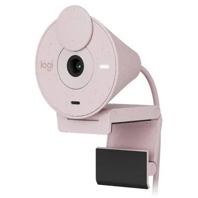Веб-камера Logitech Brio 300 1920x1080, 30 кадр/с, USB Type-C, микрофон (шумоподавление), автоматическая фокусировка, автоосвещение, универсальное крепление розовый