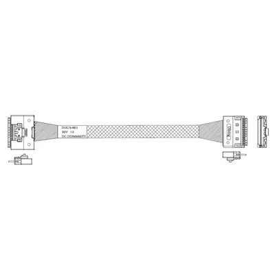 Кабель DiliVing DLSL74-8821, Slimline SASx8 (SFF8654), PCIe Gen4, 1м