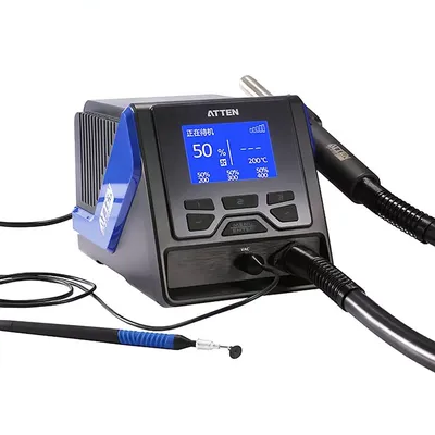 Паяльная станция Atten GT-8102, 1000Вт, двухканальная, с вакуумным манипулятором