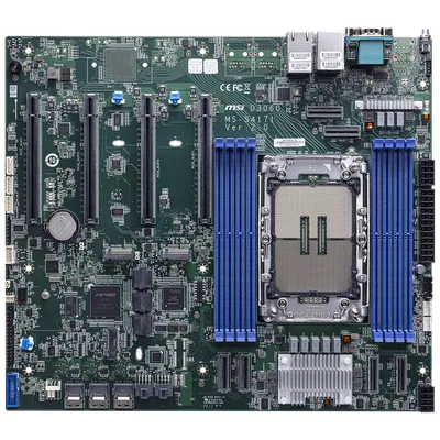 Серверная материнская плата MSI D3060-D3060GB2N-1G, 1xE2 (LGA 4710), Intel Xeon 6700E/6500P/6700P-Series, 8xDDR5 RDIMM (до 8000 МГц), 3xSlimSAS, 6xMCIO, 4xPCIe 5.0 x16, 2xM.2 22110, 2x1Gb LAN, AST2600 BMC, 2xUSB-A 5Gbps, 1xVGA, 1xCOM, RAID 0/1/5/10, SSI CEB