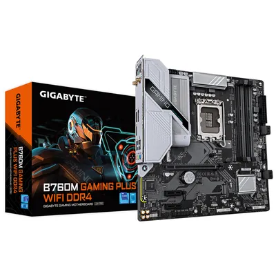 Материнская плата Gigabyte B760M GAMING PLUS WIFI DDR4, LGA1700, mATX