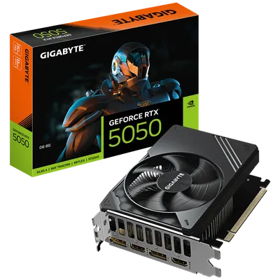 Видеокарта Gigabyte GV-N5050D6-8GD, RTX 5050, 8 ГБ GDDR6, 128-bit