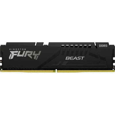 Оперативная память для компьютера 16Gb (1x16Gb) PC5-48000 6000MHz DDR5 DIMM CL36 Kingston Fury Beast KF560C36BBE2-16