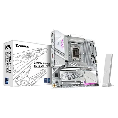 Материнская плата Gigabyte Z890M AORUS ELITE WIFI7 ICE, LGA 1851, Z890, DDR5, mATX