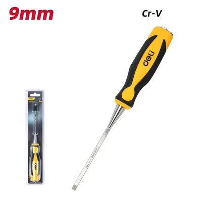 Стамеска плоская Deli DL6209-E1, 9 мм, CrV, 140 мм