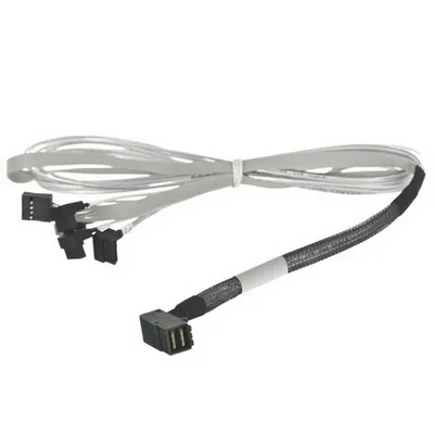 Кабель DiliVing DL36-3395, Mini-SAS HD — 4×SATA + SideBand, 100см