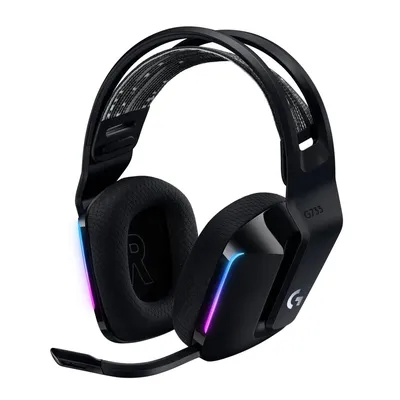 Наушники Logitech - G733 Lightspeed, 20 метров, batt 20h, беспроводной, 20 Гц - 20 кГц, 100 Гц - 10 кГц, цвет чёрный, 981-000864