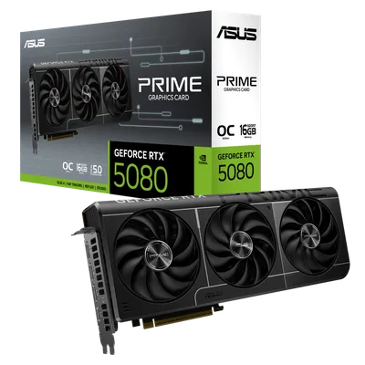 90YV0LX0-M0NA00 Видеокарта ASUS RTX5080 PRIME OC 16GB GDDR7 256bit 3xDP HDMI 3FAN  RTL  [PRIME-RTX5080-O16G]