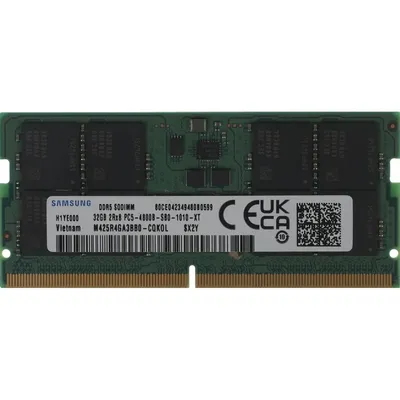 Оперативная память для ноутбука 32Gb (1x32Gb) PC5-38400 4800MHz DDR5 SO-DIMM Unbuffered CL40 Samsung M425R4GA3BB0-CQK