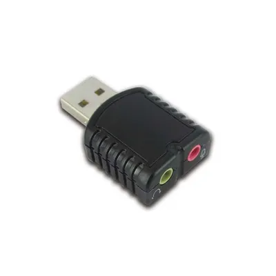 Контроллер Speed Dragon Звуковая карта FG-UAU02D-1AB-BU01 Tiny USB Stereo Sound Adapter (24bit 96kHz), SSS1700 black case, Bulk packing