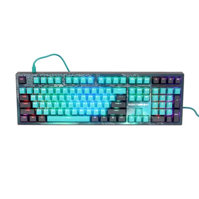 Клавиатура Raskat KM002-UV-GREEN, проводная, USB Type-A, зелёный UV