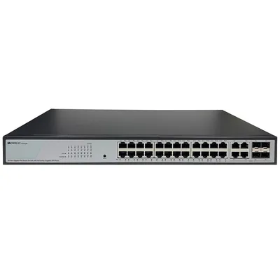 Коммутатор ORIGO OS2328P/360W/A1A Настраиваемый L2 PoE-коммутатор 24x1000Base-T PoE, 4xCombo 1000Base-T/SFP, PoE-бюджет 360 Вт, комплект для установки в 19" стойку