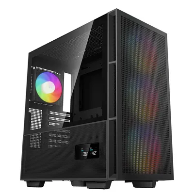 Компьютерный корпус DeepCool CH560 Digital черный (R-CH560-BKAPE4D-G-1) (ATX, без БП, 2хUSB, с окном)