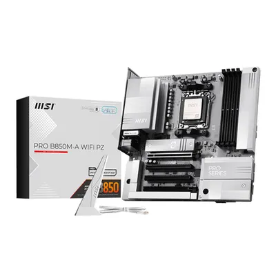 Материнская плата MSI PRO B850M-A WIFI PZ, AM5, AMD B850, 4xDDR5, 4xSATA, 2xM.2, 1xPCIe 5.0 x16, DisplayPort, HDMI, 1x5Gb LAN, USB Type-C, 3x3.5 мм, 7.1, microATX