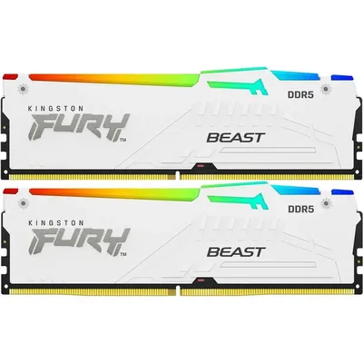 KF564C32BWAK2-64 - 64Gb 6400MHz KINGSTON FURY BEAST White RGB CL32 2x32Gb