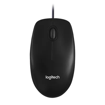 910-006652 - 910-006652/910-005006/910-005003/910-006765 Мышь Logitech M100(M100r) Dark Ret {темно-серая/черная, оптическая, 1000dpi, USB, 1.8м}
