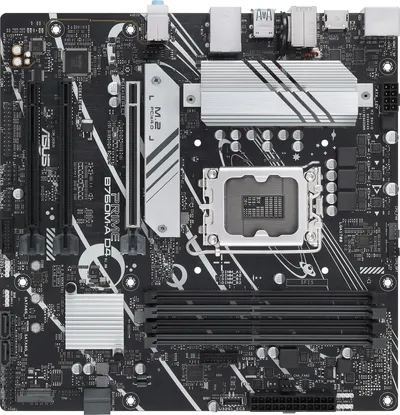 Материнская плата Asus - PRIME B760M-A D4-CSM, mATX, Intel B760, 1xLGA 1700, 4xDDR4 до 128ГБ, audio, M.2, HDMI, DP, 1xPS/2, 4xSATA, 4xUSB2.0, 2xUSB3.1, PRIME B760M-A D4-CSM