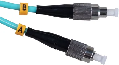 Оптический патч-корд Cabeus, многомодовый, FC/UPC - FC/UPC, FC(UPC) - FC(UPC), 50/125 мкм, LSZH, голубой, 1 м, FOP-50-FC-FC-1m