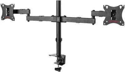 Кронштейн для мониторов Arm Media LCD-T04 черный 15"-28" макс.14кг настольный поворот и наклон верт.перемещ.