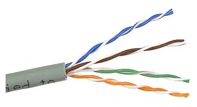 Кабель информационный Lanmaster TWT-5EUTP/100-GY кат.5е U/UTP не экранированный 4X2X24AWG PVC внутренний  100м  серый