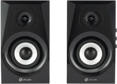 Колонки OKLICK OK-166 Black (2x20W,  дерево, Bluetooth) <1112254>