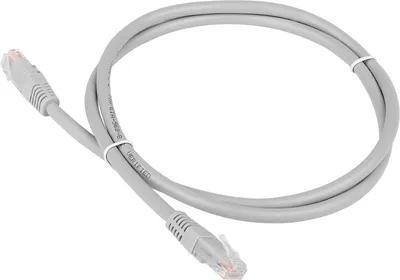 Патч-корд LANMASTER - TWT, UTP, кат. 6, 2 x RJ-45, RJ-45 - RJ-45, ПВХ, серый, 10 м, с заливными колпачками, TWT-45-45-10/6-GY
