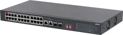 Коммутатор Dahua DH-S3226-24ET-240, 24×100M PoE, 2×Combo GbE/SFP, PoE 240 Вт