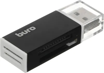 Картридер Buro BU-CR-3104, USB 2.0, microSD/SD/MS/MMC