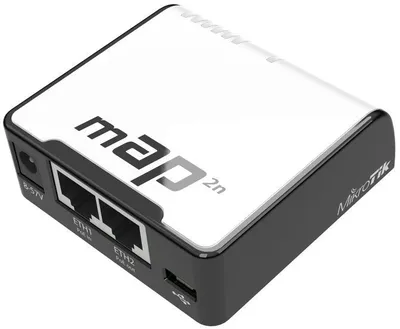 Точка доступа wi-fi MikroTik mAP with AR9531 650MHz CPU, 64MB RAM, 2xLAN, built-in 2.4Ghz 802.11bgn Dual Chain wireless with integrated antennas, microUSB, RouterOS L4, plastic case, PSU , POE-out