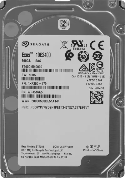 Жесткий диск/ HDD Seagate SAS 600Gb 2.5" Enterprise Performance 10K 128MB OFFICIAL RECERTIFIED 1 year warranty