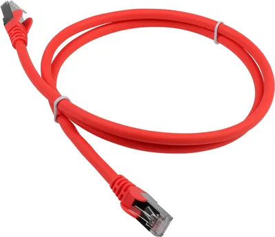 Патч-корд LANMASTER - LAN-PC45, FTP, кат. 6a, 2 x RJ-45, RJ-45 - RJ-45, LSZH, Красный, 5 м, LAN-PC45/S6A-5.0-RD
