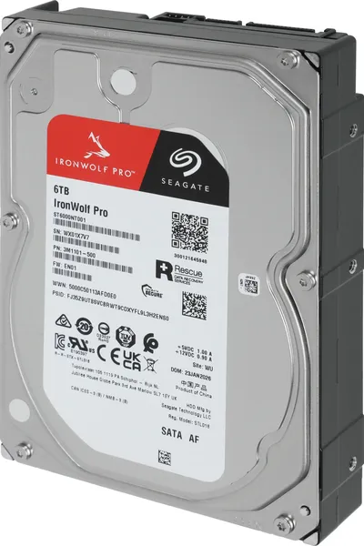 6 ТБ Seagate IronWolf Pro [ST6000NT001] [SATA III, 6 Гбит/с, 7200 об/мин, кэш память - 256 МБ,  RAID  Edition]