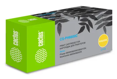 Картридж лазерный Cactus CS-PH6600C (106R02233) голубой (6000 стр.) для Xerox Phaser 6600/WorkCentre 6605