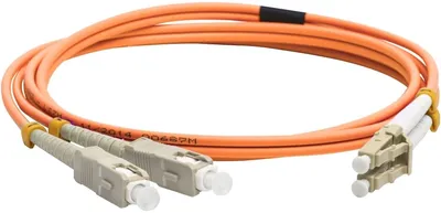 Кабель патч-корд волоконно-оптический Lanmaster LAN-2LC-2SC/OM4-5.0 дуплексный, LC/PC-SC/PC, OM4, LSZH,  5.0  м