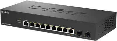 Коммутатор D-Link Управляемый L2 коммутатор, 8x1000Base-T, 2x10GBase-X SFP+, защита от статического электричества до 6 кВ, CLI, консольный порт RJ-45, RPS, поддержка Dying Gasp (DGS-1210-10X/ME/C1A)
