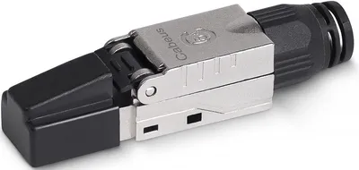 Коннектор Cabeus 8P8C-SH-C6+-TWP, RJ-45, экранированный, Cat.6a, для одножильного кабеля