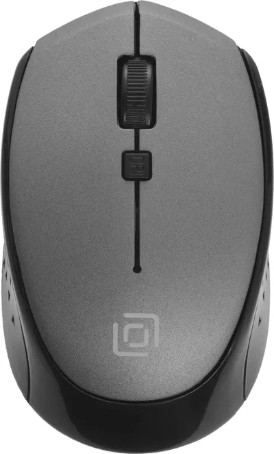 Мышь беспроводная Oklick 488MW серый/черный, 1600 dpi, радиоканал, USB, кнопки - 4