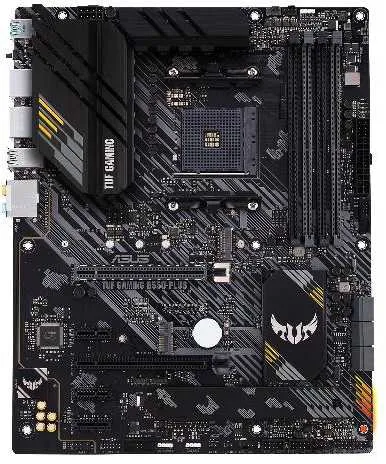 Материнская плата ASUS TUF GAMING B550-PLUS,  Socket AM4, B550, 4*DDR4, HDMI+DP, CrossFireX, SATA3 + RAID, Audio, 2,5Gb LAN, USB 3.2*8, USB 2.0*6, COM*1 header (w/o cable) ATX ; 90MB14G0-M0EAY0