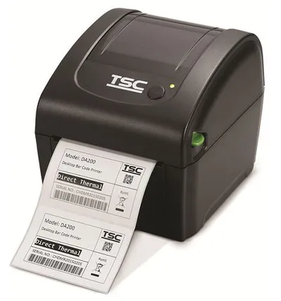 Принтер этикеток TSC - DA220, 203 dpi, прямая термопечать, Barcodes 1D/GS1 DataBar/2D/PDF417, ROM 128MB, RAM 64MB, длина этикетки 10-25400мм, ширина носителя 19-114мм, скорость печати 152мм/с, USB, RJ-45, цвет чёрный, 99-158A015-2102