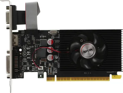 Видеокарта Afox PCI-E 2.0 AF220-1024D3L2 NVIDIA GeForce GT 220 1Gb 128bit DDR3 625/1580 DVIx1 HDMIx1 CRTx1 HDCP Ret low profile