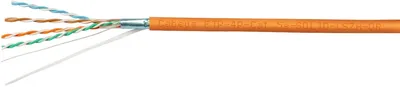 Кабель витая пара экранированная FTP (F/UTP), категория 5e Cabeus FTP-4P-Cat.5e-SOLID-LSZH Кабель витая пара экранированная FTP (F/UTP), категория 5e, 4 пары (24 AWG), экран - фольга, LSZH, нг(А)-HF, 305 м