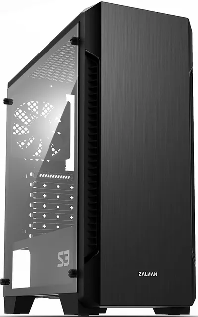 Корпус для ПК Zalman - S3, 2xUSB2.0, 1xUSB3.0, Midi Tower, без БП, цвет чёрный, S3 BLACK