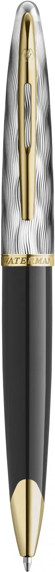 Ручка шариков. Waterman Reflections of Paris Carene DeLuxe (2200946) Black GT M  син. черн. подар.кор.