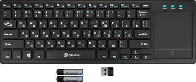 Клавиатура Oklick 830ST, беспроводная, с тачпадом