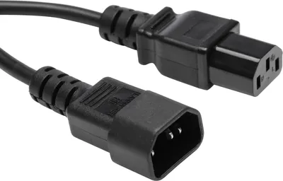 Кабель питания LANMASTER LAN-PP13/14-1.8-BK, C13→C14, 1.8 м, черный
