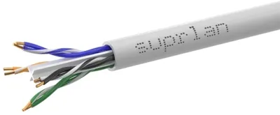 Кабель Suprlan Six 01-1030-1, кат.6, UTP, 4 пары, 305м, серый