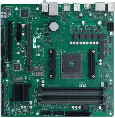 Материнская плата Asus - PRO B550M-C/CSM, mATX, AMD B550, 1xAM4, 4xDDR4 до 128ГБ, 1x1GbE, audio, M.2, HDMI, DP, 2xPS/2, 4xSATA, 2xUSB2.0, 3xUSB3.2, 1xUSB3.2 Type C, PRO B550M-C/CSM