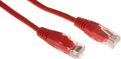 Патч-корд LANMASTER - TWT, UTP, кат. 5e, 2 x RJ-45, RJ-45 - RJ-45, ПВХ, красный, 1.5 м, с заливными колпачками, TWT-45-45-1.5-RD